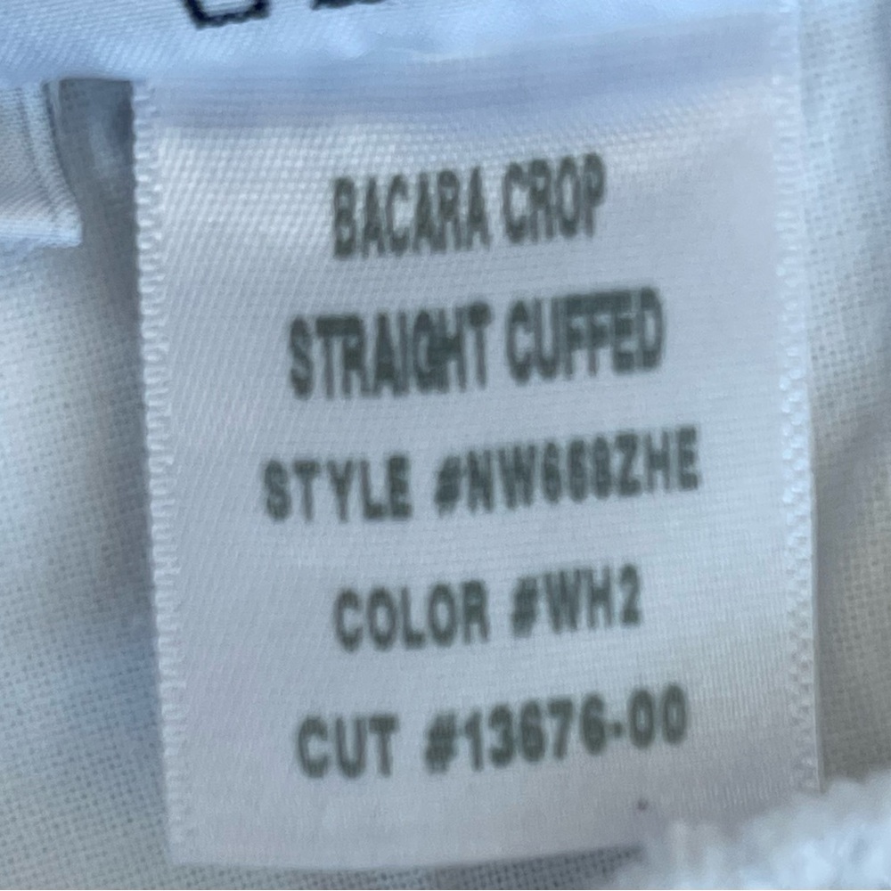 Hudson White Straight Leg Jeans with Cuffed Hem - Picture 2 of 6